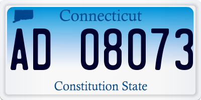 CT license plate AD08073