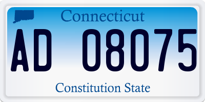 CT license plate AD08075