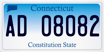 CT license plate AD08082