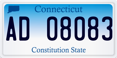 CT license plate AD08083