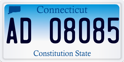 CT license plate AD08085