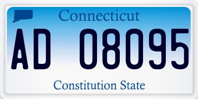CT license plate AD08095
