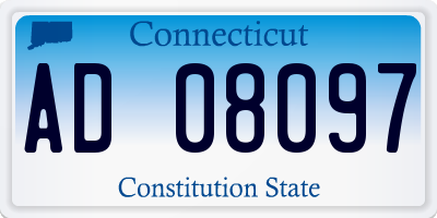 CT license plate AD08097