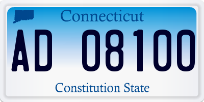 CT license plate AD08100