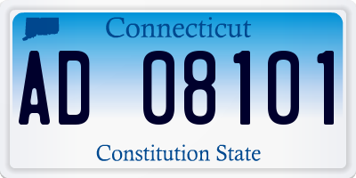 CT license plate AD08101