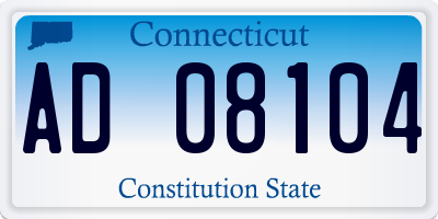 CT license plate AD08104