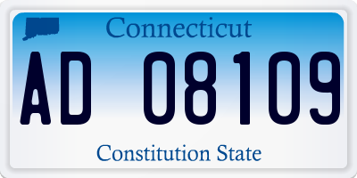CT license plate AD08109