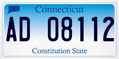 CT license plate AD08112