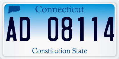 CT license plate AD08114