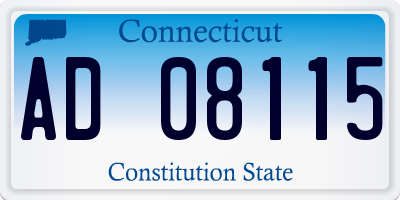 CT license plate AD08115