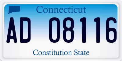 CT license plate AD08116