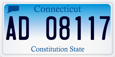 CT license plate AD08117