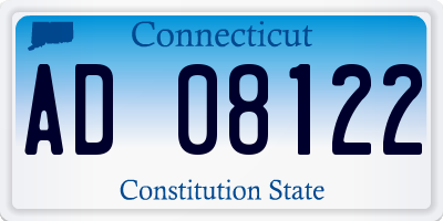 CT license plate AD08122