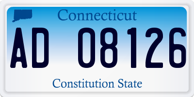 CT license plate AD08126