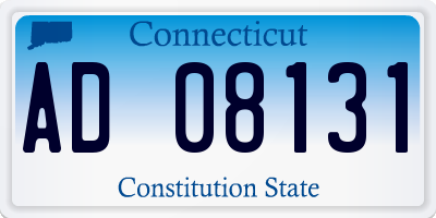 CT license plate AD08131