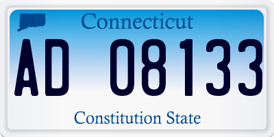 CT license plate AD08133