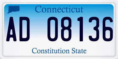 CT license plate AD08136