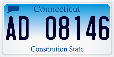 CT license plate AD08146