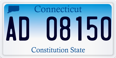CT license plate AD08150
