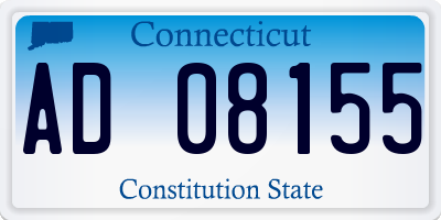 CT license plate AD08155
