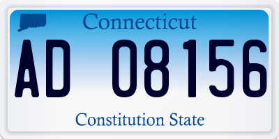 CT license plate AD08156
