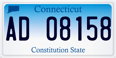 CT license plate AD08158