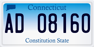 CT license plate AD08160