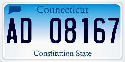 CT license plate AD08167