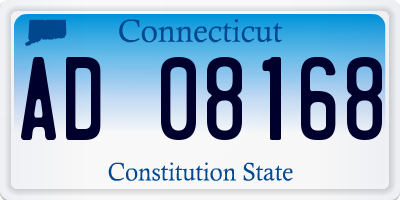CT license plate AD08168