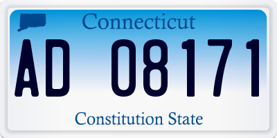 CT license plate AD08171