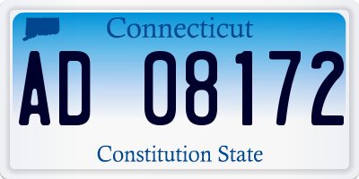 CT license plate AD08172