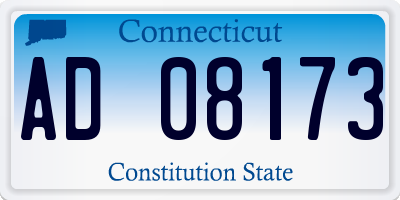 CT license plate AD08173