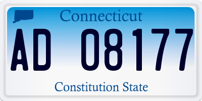 CT license plate AD08177