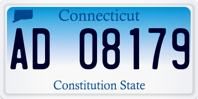 CT license plate AD08179