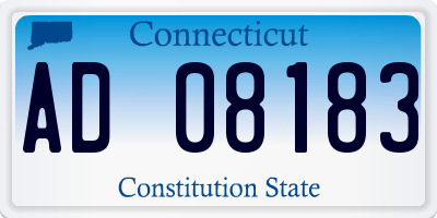 CT license plate AD08183