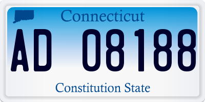 CT license plate AD08188
