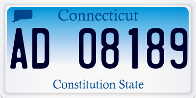 CT license plate AD08189