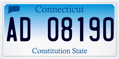 CT license plate AD08190