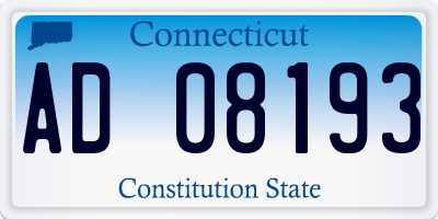 CT license plate AD08193