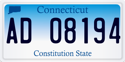 CT license plate AD08194