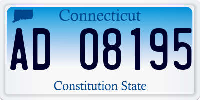 CT license plate AD08195