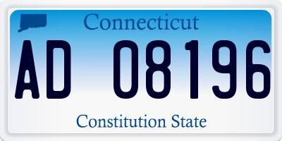 CT license plate AD08196