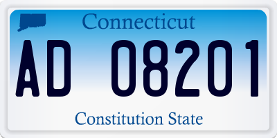 CT license plate AD08201