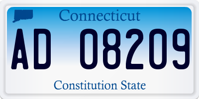 CT license plate AD08209