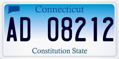 CT license plate AD08212