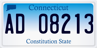 CT license plate AD08213