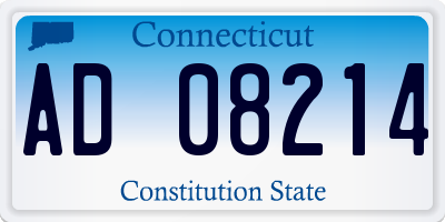 CT license plate AD08214