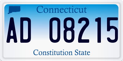CT license plate AD08215