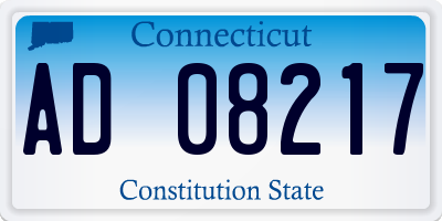 CT license plate AD08217