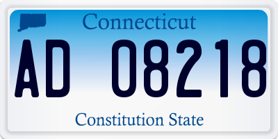 CT license plate AD08218